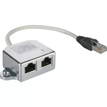 Wentronic Goobay Kabelio Skirstytuvas (Tinklo Dvigubintuvas), CAT Y-Adapter - Sujungia 2 x CAT 5 Ethernet, Ekranuotas (68908)