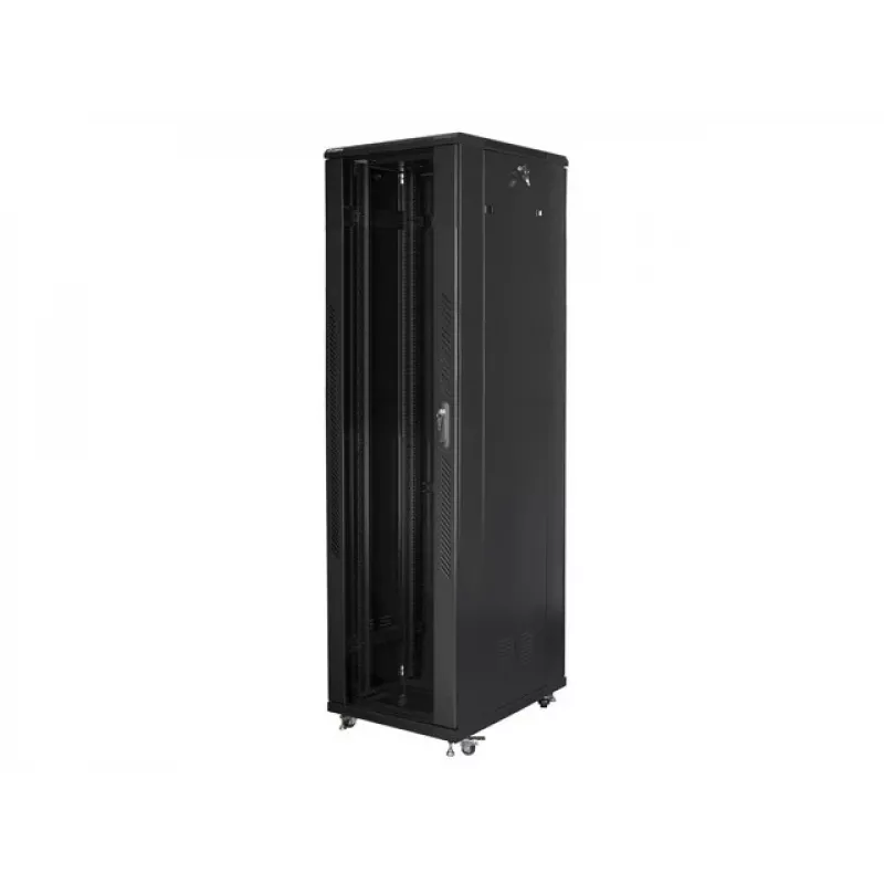 Lanberg FF01-8837-12B laisvai pastatomas 19 colių tinklinis stovas 37U 800x800 mm juodas
