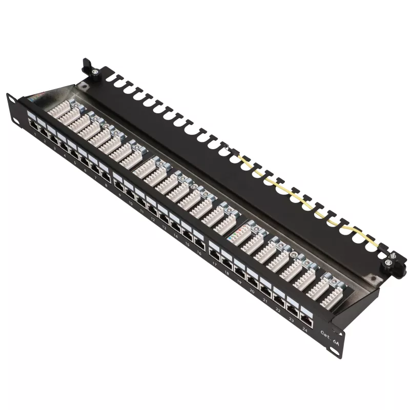 Pataisų skydelis Extralink CAT6A STP, 24 prievadai
