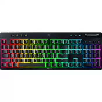 Mechaninė žemo profilio klaviatūra Razer BlackWidow V4 — Orange jungikliai, belaidė Bluetooth