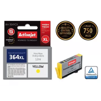 Activejet AH-364YCX rašalas (HP 364XL CB325EE pakaitalas; Premium; 12 ml; geltona)
