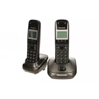 Panasonic KX-TG2512 DECT belaidis telefonas pilka spalva su skambučio numerio atpažinimu