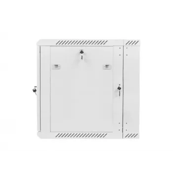 Dviejų sekcijų sieninis stovo spintos korpusas 19 inch 12U 600x600 pilkas LANBERG (plokščioje pakuotėje)