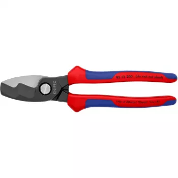 Knipex 95 12 200 kabelių pjaustytuvas su dviguba geležte, 200 mm