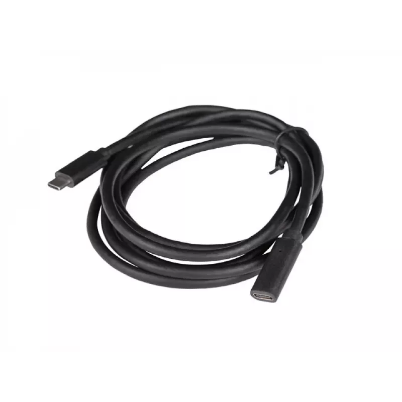 Lanberg CA-USBE-20CC-0015-BK USB-C pratęsimo kabelis M/F, USB 3.2 Gen 1, 1,5 m, juodos spalvos