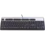 HP 701429-061 klaviatūra, pilno dydžio, laidinė, USB, QWERTY, juoda, sidabrinė