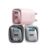 USB ir USB-C 30W GaN greitasis įkroviklis usams CC229 Baltas - LED indikatorius, kompaktiškas dizainas