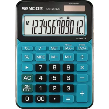 Skaičiuotuvas SENCOR SEC 372BU stalinis, 12 skaitmenų LCD