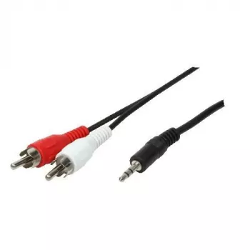 LogiLink Audiokabel - Stereo Mini-Klinkenstecker männlich zu RCA x 2 männlich