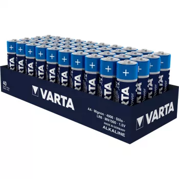 VARTA Longlife Power AA (LR06) 1.5V šarminės baterijos, 40 vnt. pakuotė (04906 121 154)