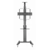Grindinis TV stovas Gembird TVS-70T-02, 37–70 colių, 70 kg, VESA 200x200–600x400, pakreipimas ±5°/−12°, aukščio reguliavimas, ratukai, kabelių valdymas