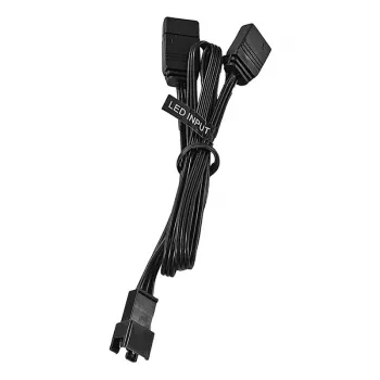 Phanteks PH-CB-DRGB3P_MB – 3 kontaktų – 2 x Molex (3 kontaktų) – tiesus – tiesus – juoda – pagrindinė plokštė