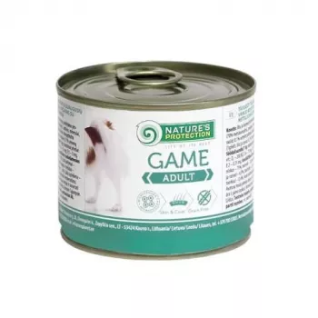 Šlapias šunų ėdalas Nature's Protection Adult Game 200 g maišelis – elniena, be vištienos, suaugusiems šunims
