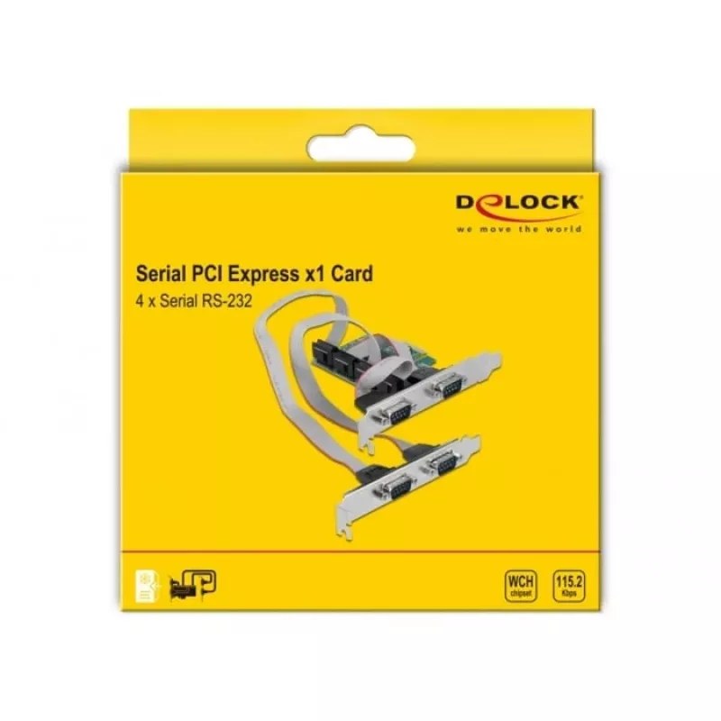 PCIe RS-232 sąsajos plokštė DeLOCK 90410