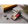 Dėklas Man and Wood iPhone XS Max – medinė nugara, baltas rėmelis