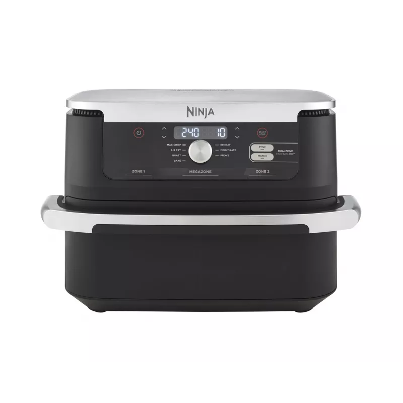 Kepimo indas Ninja AF500EU dvigubas 10,4 L atskiras 2470 W karšto oro gruzdintuvė Juoda, Nerūdijantis plienas