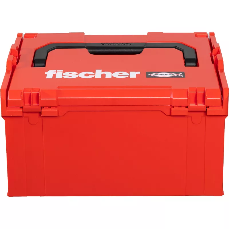 Įrankių dėžė FISCHER L-BOXX FLB 238 tuščia, raudona/juoda, modulinė laikymo sistema