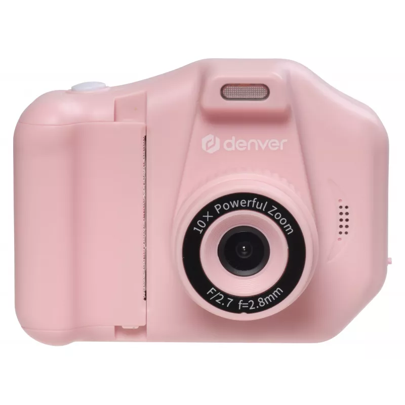 Denver KPC-1370P skaitmeninė kamera vaikams su terminiu spausdintuvu, 2,8 colio LCD, 48 MP, 1440p vaizdas, rožinė