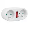 Maclean Current Outlet kištukinis lizdas, šakutės skirstytuvas su 2 lizdais ir grandinės pertraukikliu, E tipas, 2x16A, MCE337 E