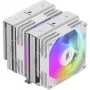 CPU aušintuvas Silentware Titan RGB White, dvibokštis oro aušintuvas, 265W TDP, 2×120mm PWM ARGB ventiliatoriai