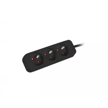 Lanberg PS0-03E-0300-BK 3M juodas 3x 230V Lanter ilginimo laidas iš gryno vario
