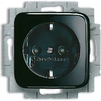 BUSCH JAEGER 2013-0-4706 - Kištukinis lizdas CEE 7/3 - 2P+E - Juoda - 250 V - 16 A - 71 mm