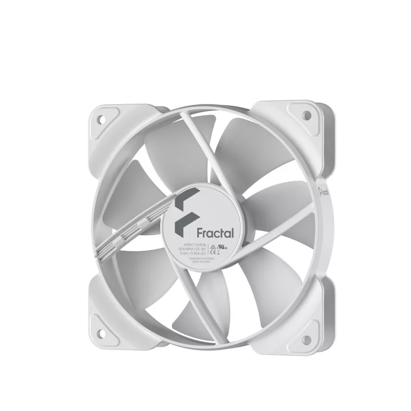 Fractal Design Aspect 12 RGB PWM 120mm korpuso ventiliatorius - baltas