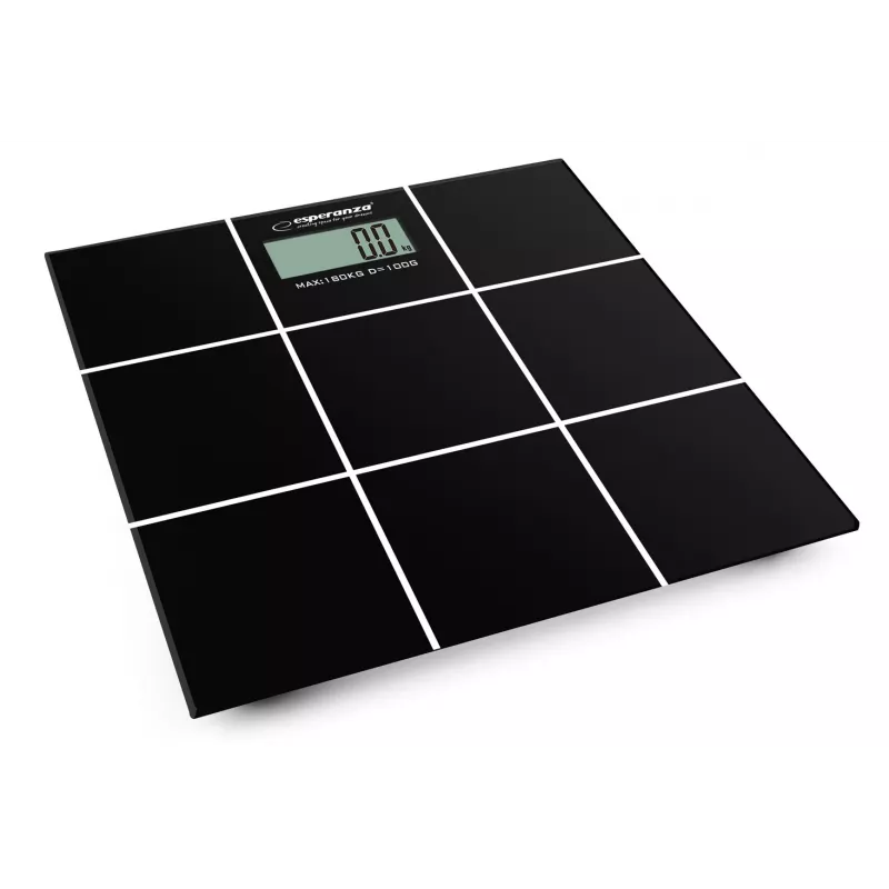 Asmeninės vonios svarstyklės Esperanza EBS004 - elektroninės, 180 kg, juodas stiklas