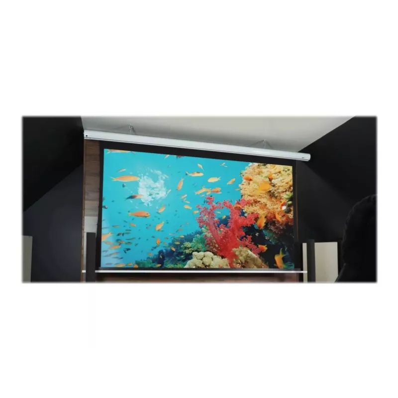 Motorizuotas projekcinis ekranas Elite Screens Saker Tab Tension SKT150XHW2-E24 3,81 m (150 col.) 16:9, matomas plotis 3,32 m, aukštis 1,869 m