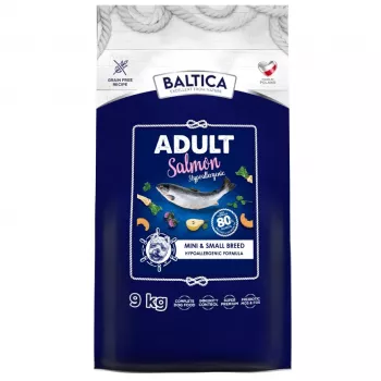 BALTICA Excellent Hypoalerginis suaugusių mažų veislių šunų ėdalas su lašiša - sausas ėdalas - 9 kg