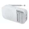 Nešiojamas radijo imtuvas Muse M-025 RW – analoginis FM/MW, baltas, maitinamas baterijomis, išorinė antena