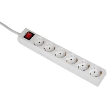 Hama 00108833 apsauginis nuo viršįtampių lizdų blokas 6x kištukiniai lizdai 230 V 5 m baltas