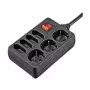 Hama 00108868 ilginimo laidas 1,4 m 7 kištukinių lizdų Vidiniam naudojimui Juoda