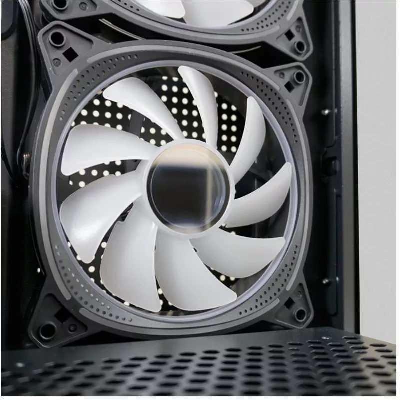 LC-Power korpusas MidiTower 715B juodas USB3.2 / Audio be maitinimo šaltinio SEAMLESS_X LC-715B-ON