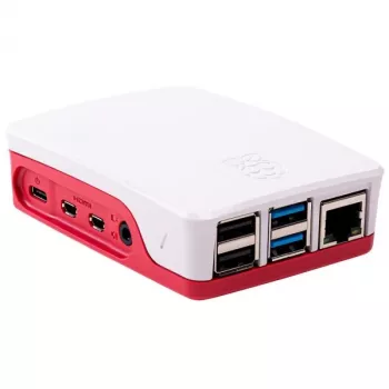 ALLNET Raspberry Pi 4 priedas – oficialus korpusas raudonas/baltas, skirtas Raspberry Pi 4