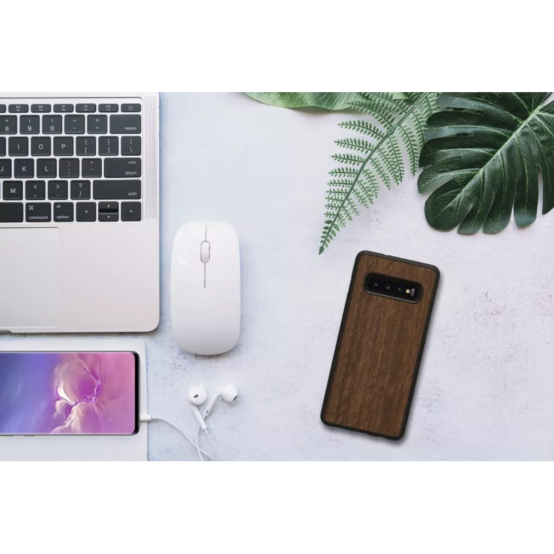 Apsauginis dėklas Samsung Galaxy S10, juodas Koala dizainas, medis ir polikarbonatas