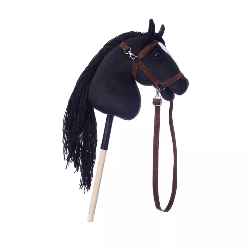 Žaislinis arkliukas ant lazdos HOPPIHORSE Hobby Horse A3 juodas
