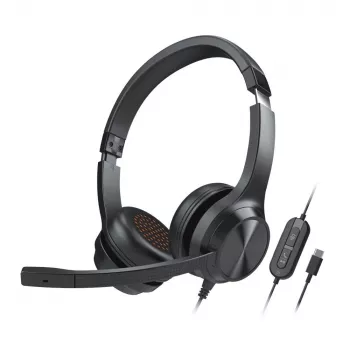 Creative 51EF0980AA000 Chat USB ausinės ant galvos su mikrofonu, laidinės, stereo, juodos