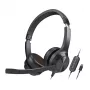 Creative 51EF0980AA000 Chat USB ausinės ant galvos su mikrofonu, laidinės, stereo, juodos
