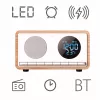 MANTA RDI912W Rimini radijo laikrodis su Bluetooth ir belaidžiu įkrovimu, baltas