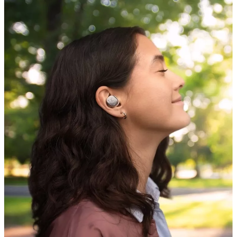 SENNHEISER Momentum MTW4 belaidės Bluetooth triukšmo slopinimo sportinės ausinės – balta ir sidabrinė