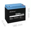 Įkraunama LiFePO4 baterija QOLTEC 12,8V 30Ah 384Wh su BMS