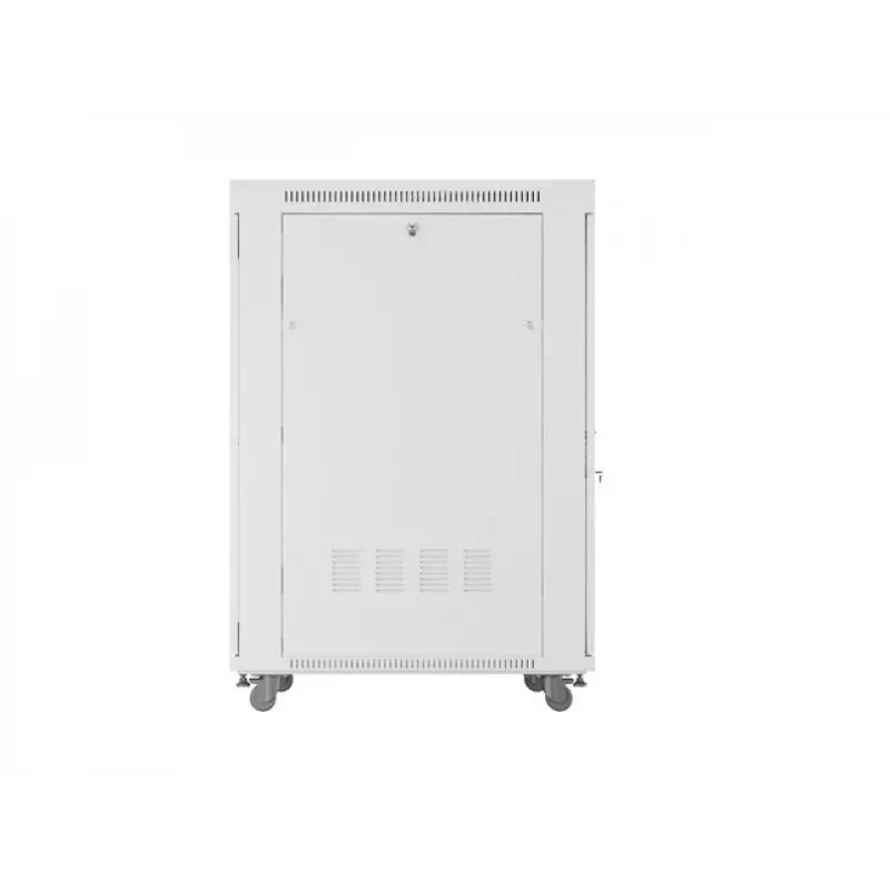 Stovimas 19 inch serverio spintos korpusas 27U 800x1000 mm pilkas perforuotomis durimis su LCD ekranu LANBERG (plokščioje pakuotėje)