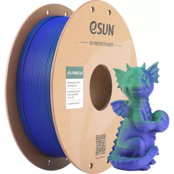 PLA MATTE DUAL 1,75 mm ŽALIA MĖLYNA 1 kg ESUN 3D FILAMENTAS (PLA-MTD175B-UG1P1)