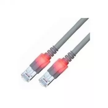 EasyLan DualBoot LED pataisas laidas RJ45 S/FTP Cat.6 (Class E) su saCon kištuku - LSOH - pilkas - 15 m