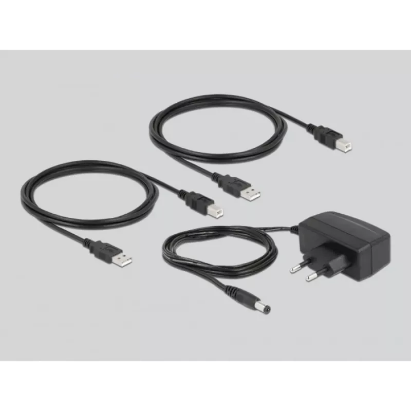 DeLOCK 11494 USB jungiklis 4 kompiuteriams, USB 2.0, 0.48 Gbit/s, juodas