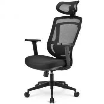 Biuro kėdė Sharkoon OfficePal C10 – juoda, ergonomiška, reguliuojamo aukščio