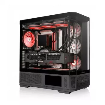Korpusas Mid-Tower THERMALTAKE Midi View 370 TG ARGB Black su grūdintu stiklu