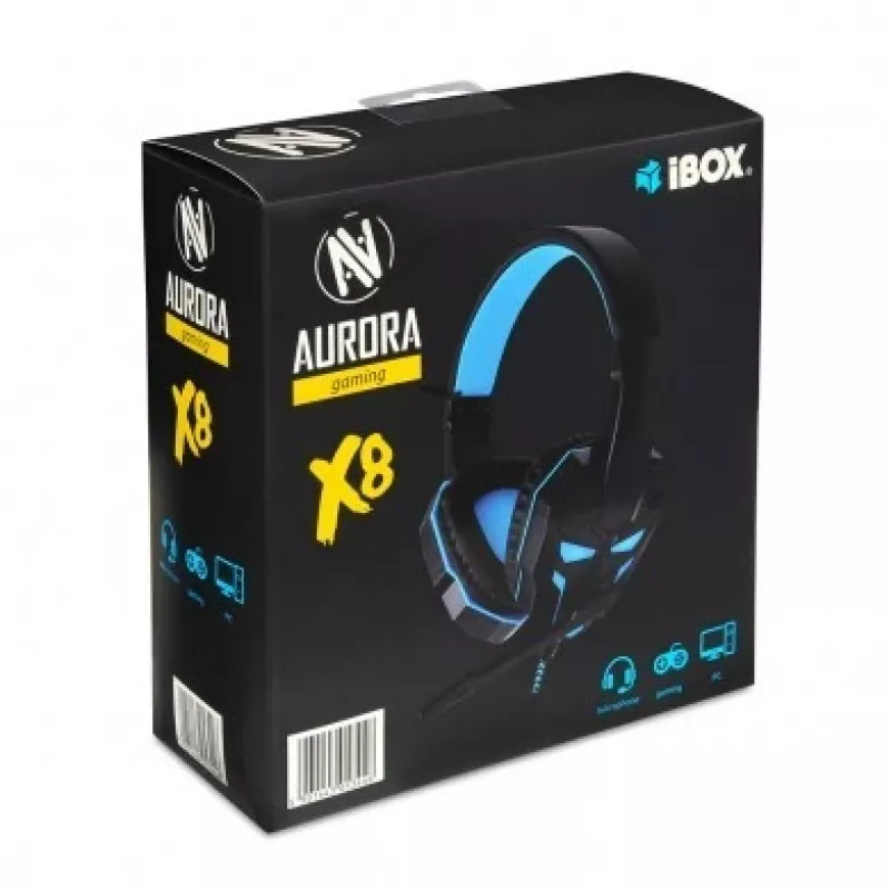 IBOX X8 GAMING SHPIX8MV ausinės (juodos)
