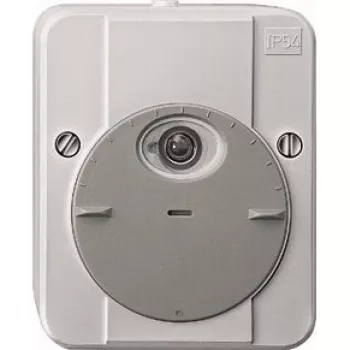 Jungiklis Merten 544894 pilkas, 230 V AC įėjimas, 10 A išėjimas, IP54, 80×47×97 mm